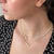 Golden wand and choker necklace in gold and small pearl - 006