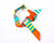 Silk ribbon bracelet. Stripes - 008 