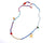 Choker necklace semiprecious stones with knots - 015