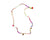 Choker necklace semiprecious stones with knots - 015