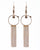 Dangling earrings with fringes - 001