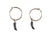 Small hoop earrings with charm. The horn – 003