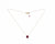 Waked thread necklace with semiprecious stone - 014  