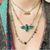 Long necklace with large links and pendant. The eagle - 012