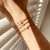 Bracciale bangle sottile oro diamante e smalto - 002