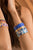 Open enamelled wide cuff bracelet. Brush strokes - 003