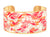 Bracciale manchette aperto smaltato. I fiori astratti - 027