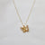 Thin golden rings and small pendants - 001