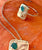Anello rettangolo e pietre semipreziose - 023
