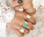 Teardrop ring with round stones – 009