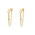 Chain and stones dangling earrings – 004