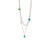 Two-strand necklace with four drop-shaped pendants in tourmaline - 024