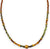 Adjustable necklace with semi-precious stones and small rhombus - 004