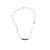 Lurex cord and mochaite necklace - 009