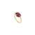 Thin ring with stone - 018