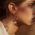 Chandelier earrings with semi-precious stones - 014