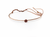 Bracciale bangle sottile oro diamante e smalto - 002