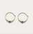 Small hoop earrings with gold-plated beads – 004