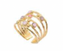 Anello a fascia cinque cerchi e punti luce - 026