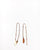 Dangling earrings with chain and feather - 002