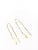 Dangling earrings with chain and feather - 002