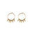 Small hoop earrings with gold-plated beads – 004