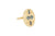 Anello ovale lavorato con pietre - 013