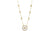 Long necklace with round stone - 004 