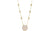 Long necklace with round stone - 004 